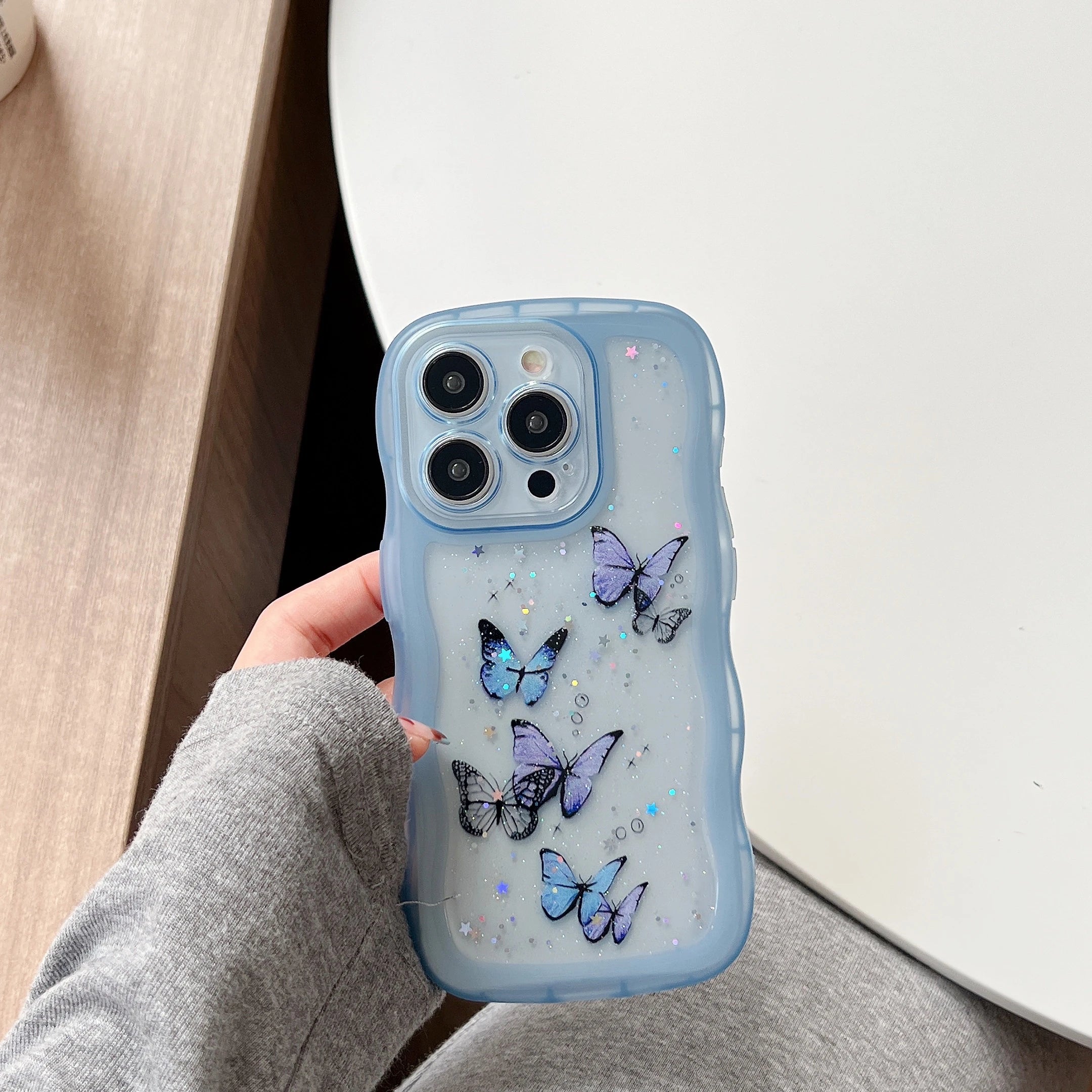 Stars Butterfly Clear Phone Case