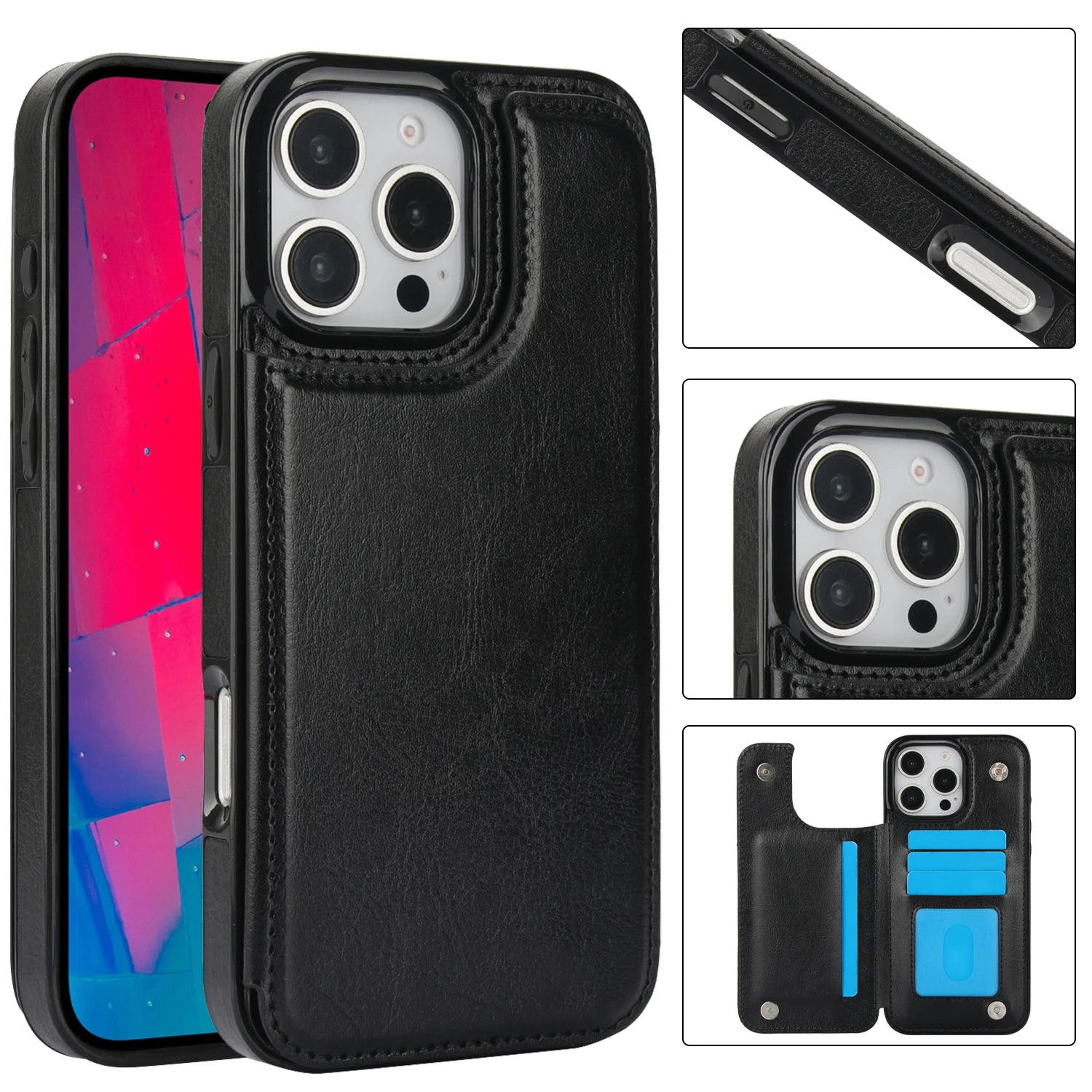 Retro Leather Wallet Phone Case