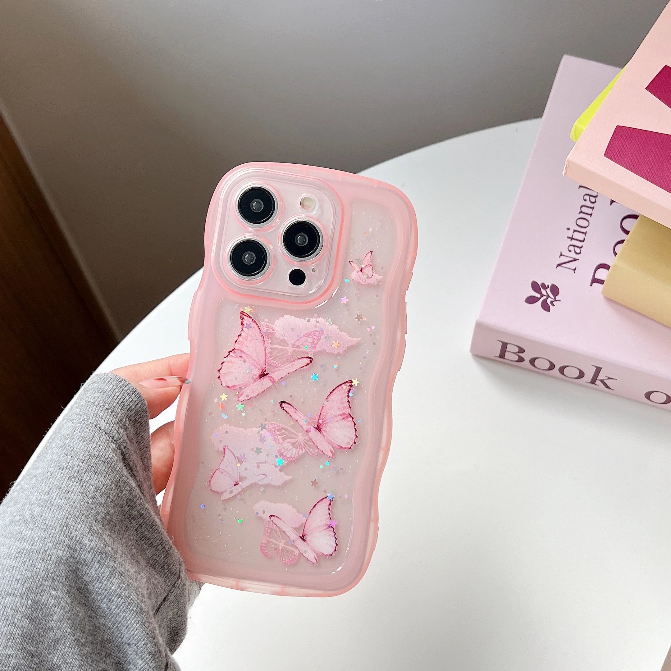 Stars Butterfly Clear Phone Case