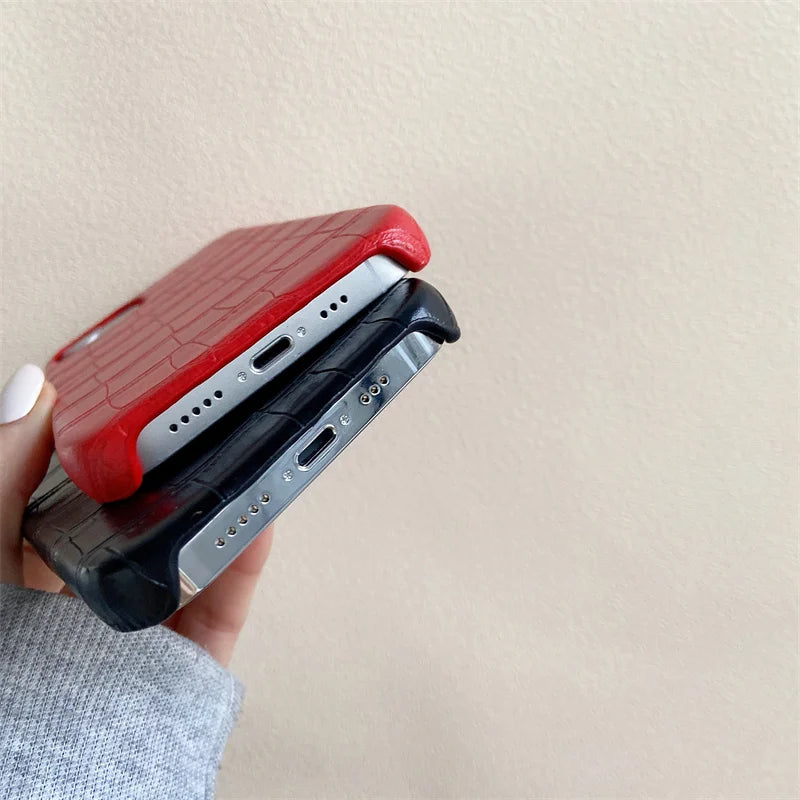 Custom Name Leather iPhone Case