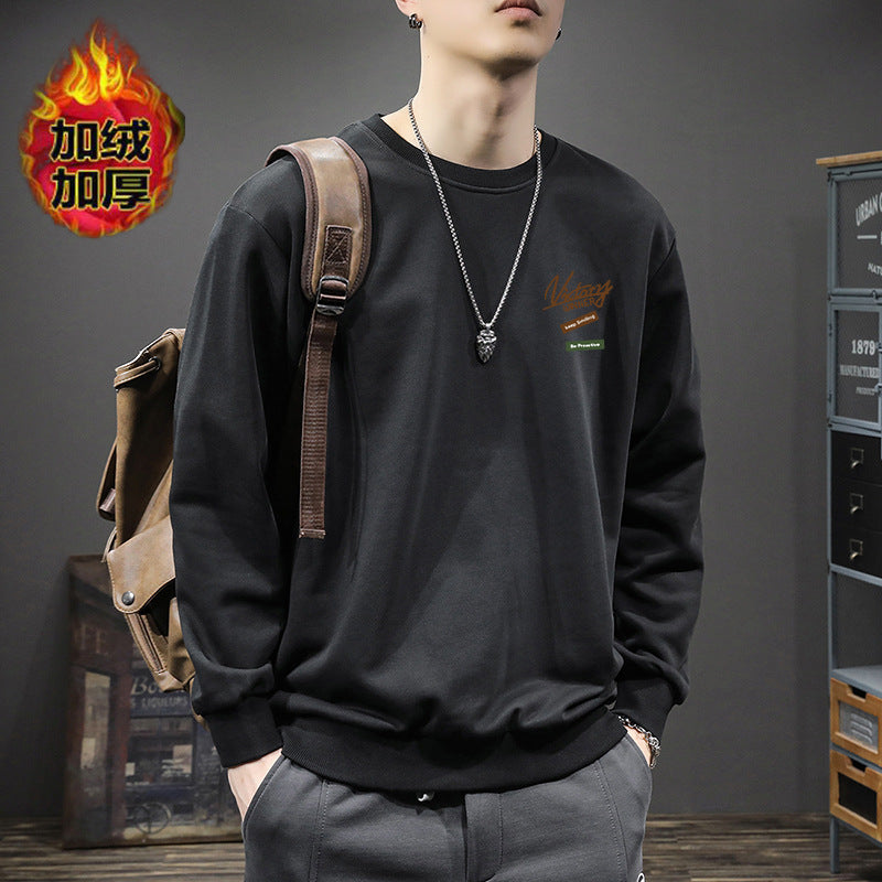 Men's Loose Printed Pullover Sweatshirt