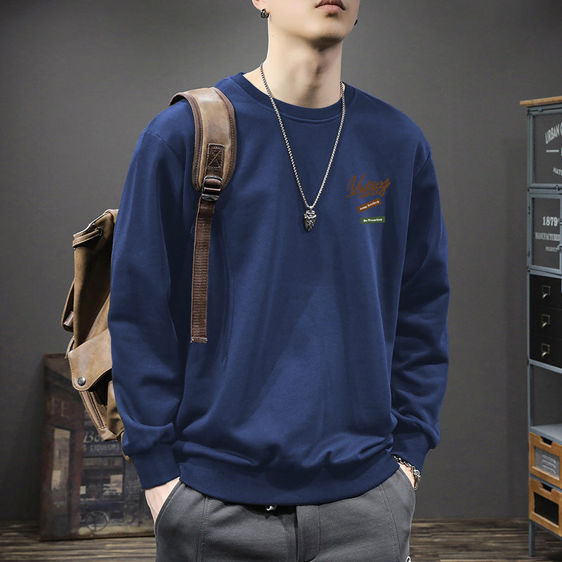Men's Loose Printed Pullover Sweatshirt