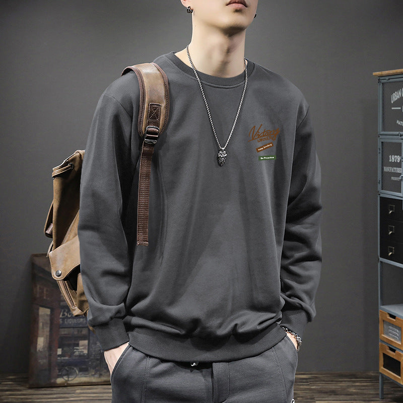 Men's Loose Printed Pullover Sweatshirt