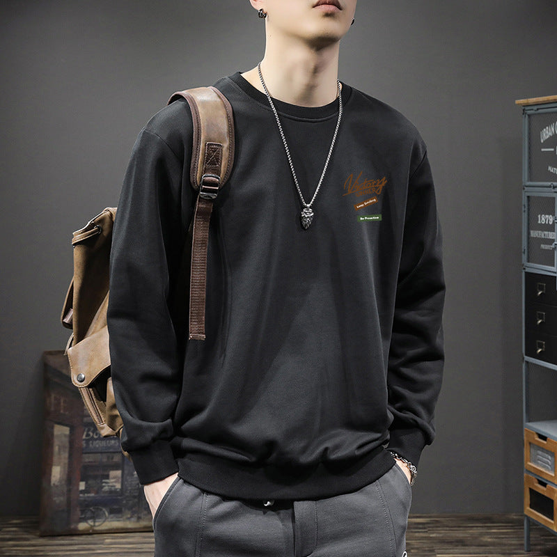Men's Loose Printed Pullover Sweatshirt