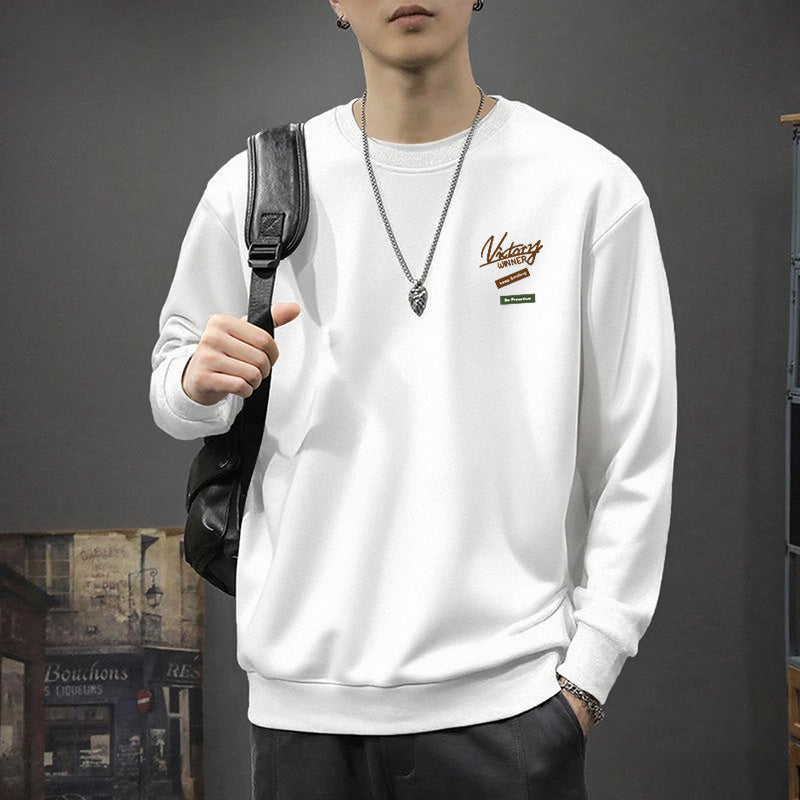 Men's Loose Printed Pullover Sweatshirt