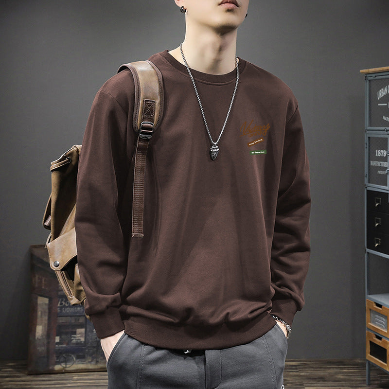 Men's Loose Printed Pullover Sweatshirt