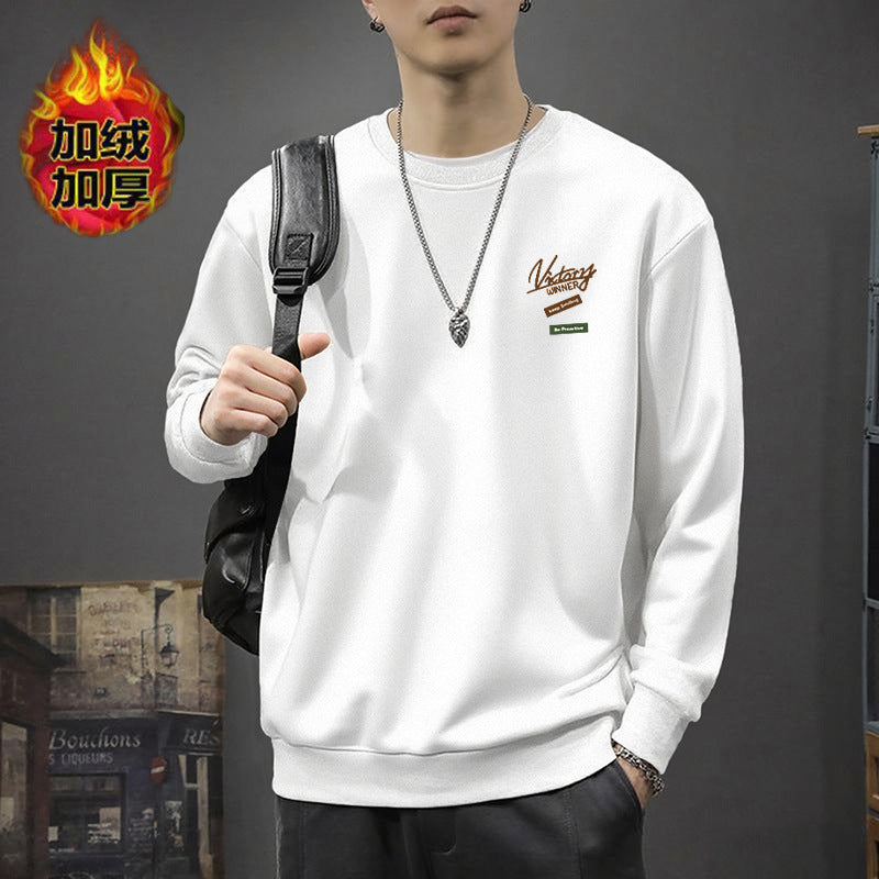 Men's Loose Printed Pullover Sweatshirt