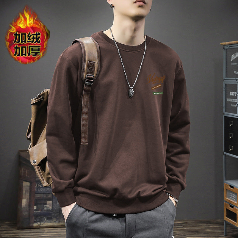 Men's Loose Printed Pullover Sweatshirt