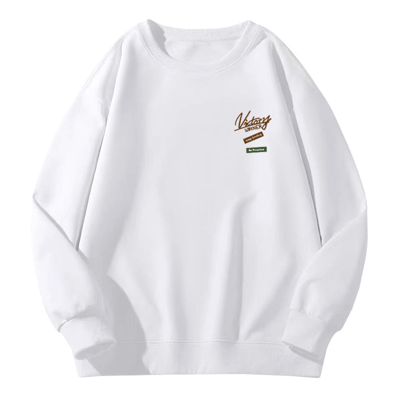 Men's Loose Printed Pullover Sweatshirt