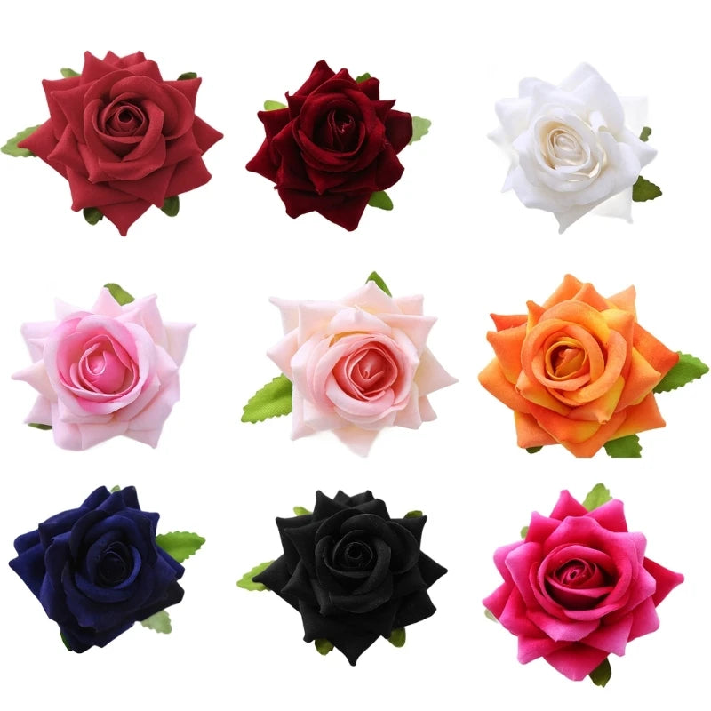 Haarspange & Brosche Rose