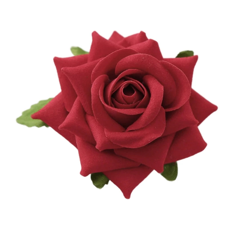 Rose Flower Hair Clip & Brooch Pin