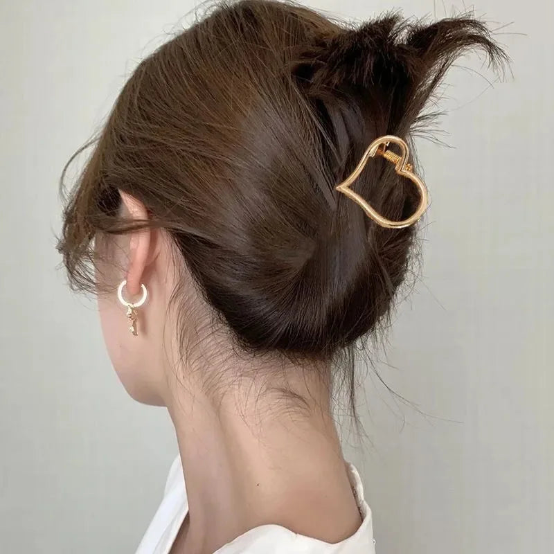 Gold Geometric Hair Claw Clip
