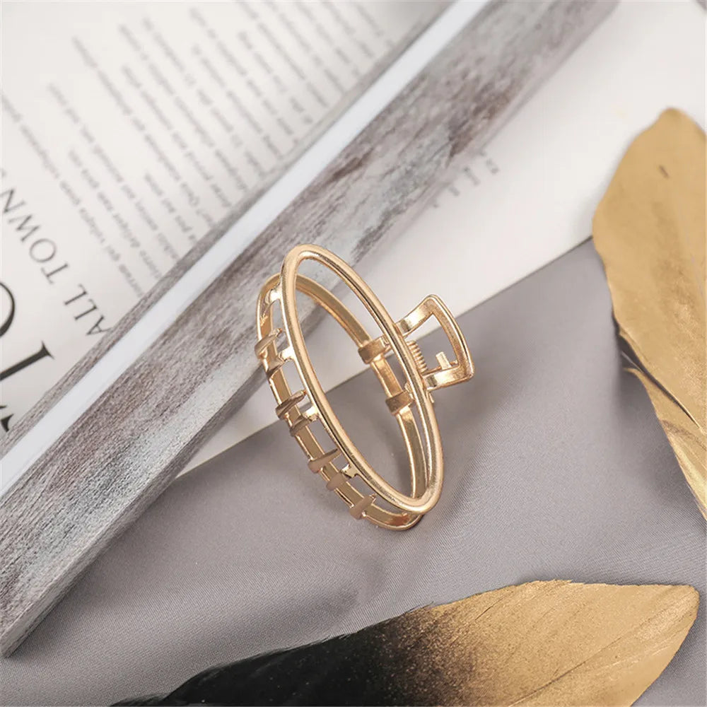 Gold Geometric Hair Claw Clip