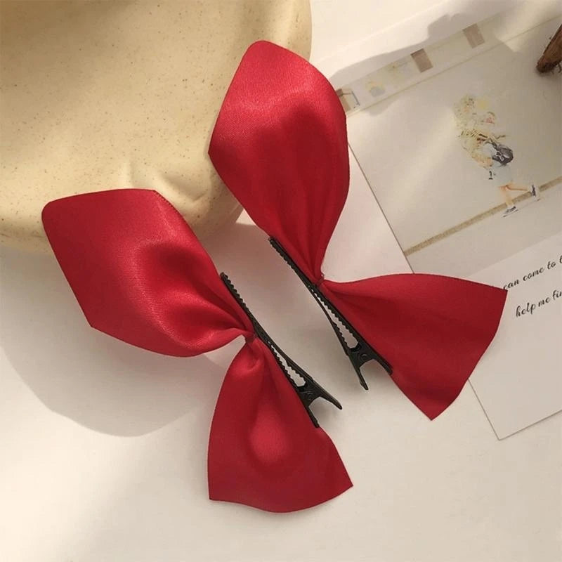 Satin Bowknot Duckbill Hair Clip
