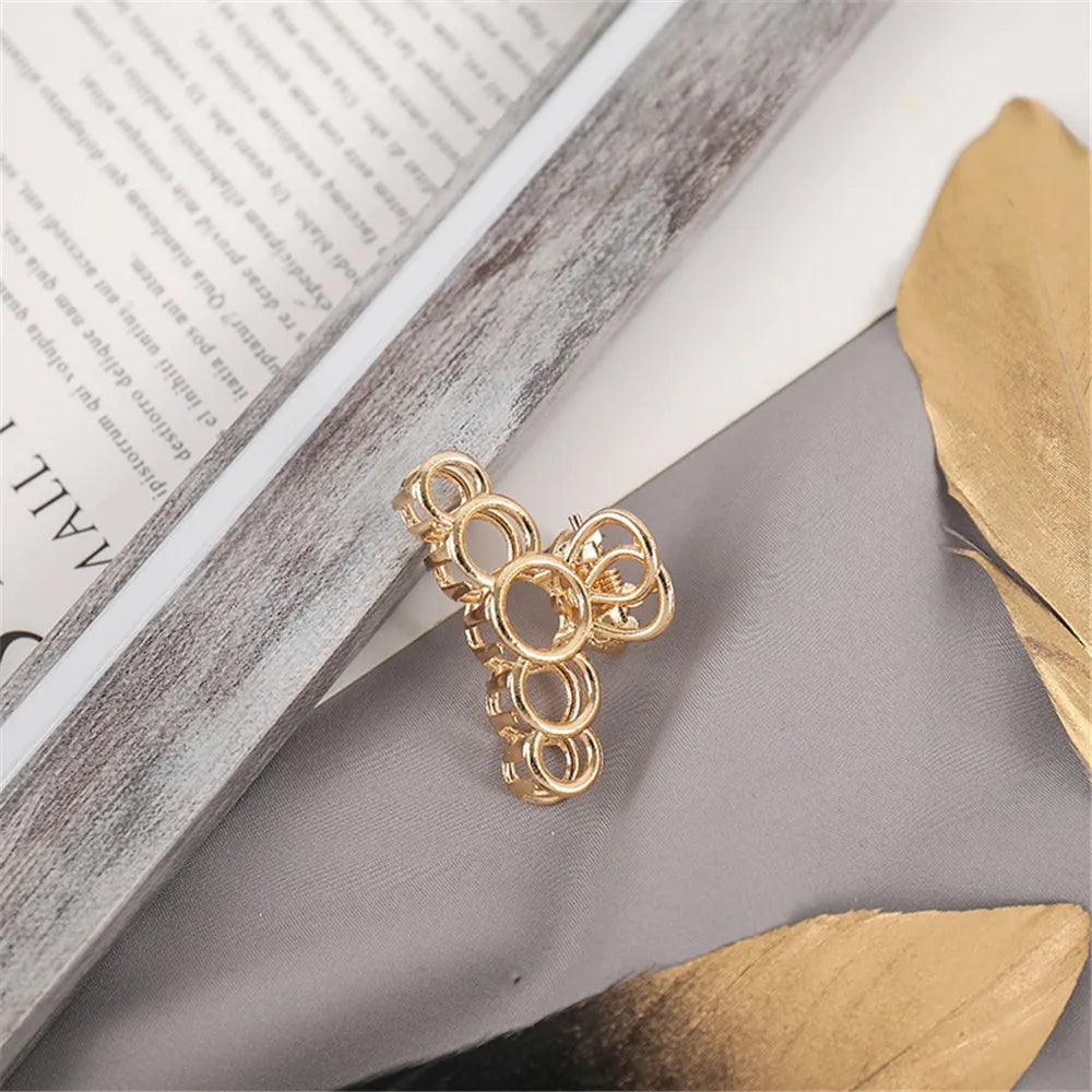 Gold Geometric Hair Claw Clip