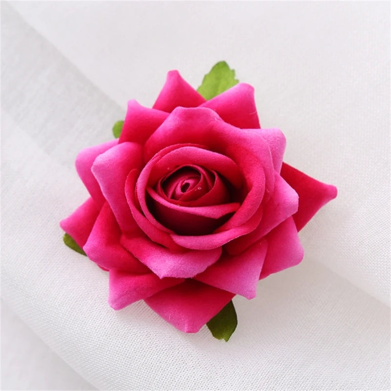 Haarspange & Brosche Rose