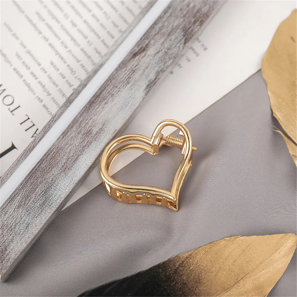 Gold Geometric Hair Claw Clip