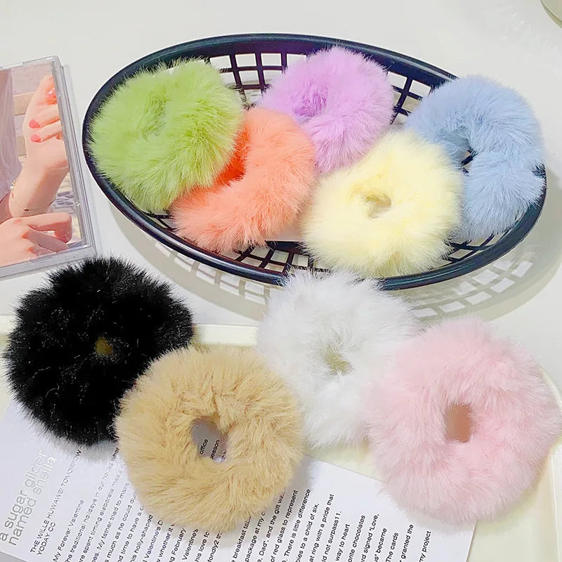 Neues Buntes Flauschiges Haarband