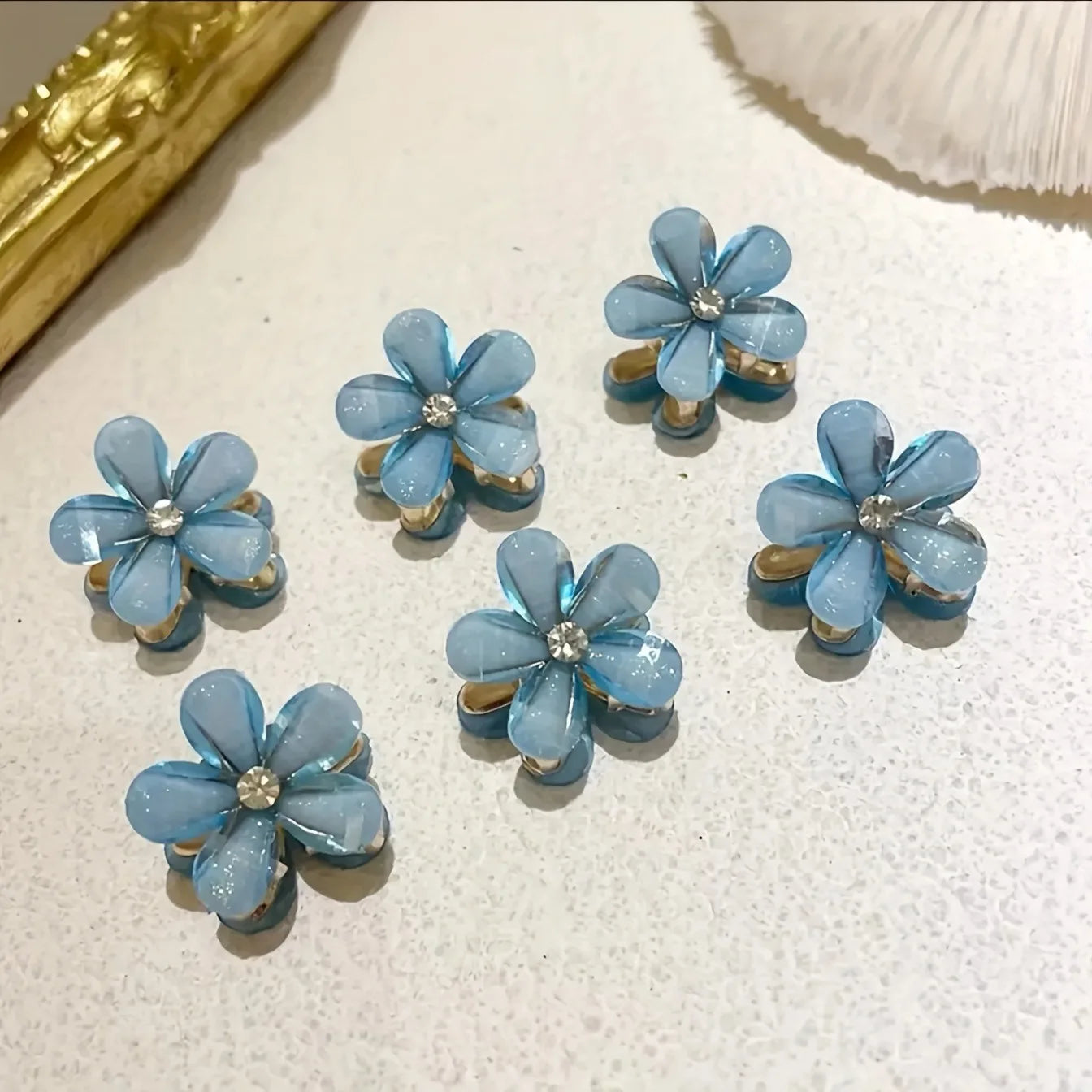 Pearl Flower Hair Barrette Set