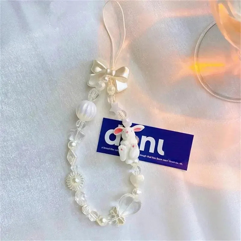 Strawberry Pearl Phone Strap
