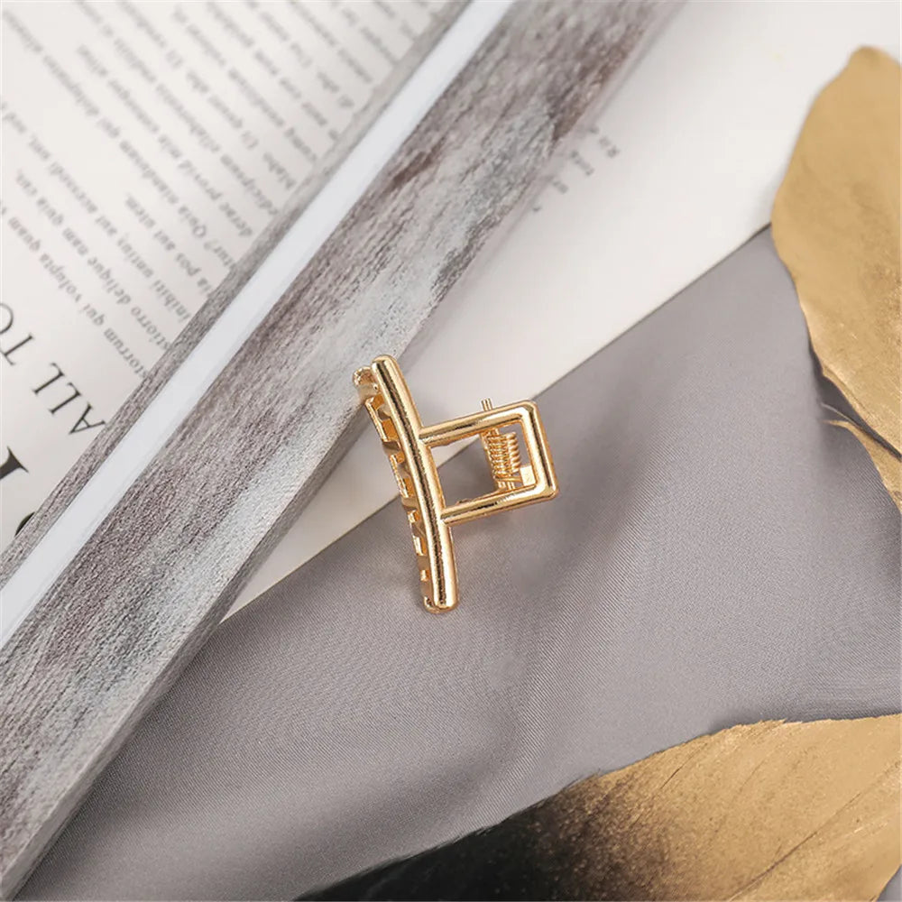 Gold Geometric Hair Claw Clip