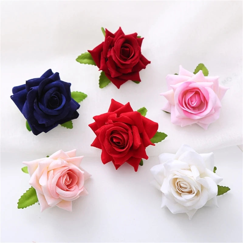 Rose Flower Hair Clip & Brooch Pin